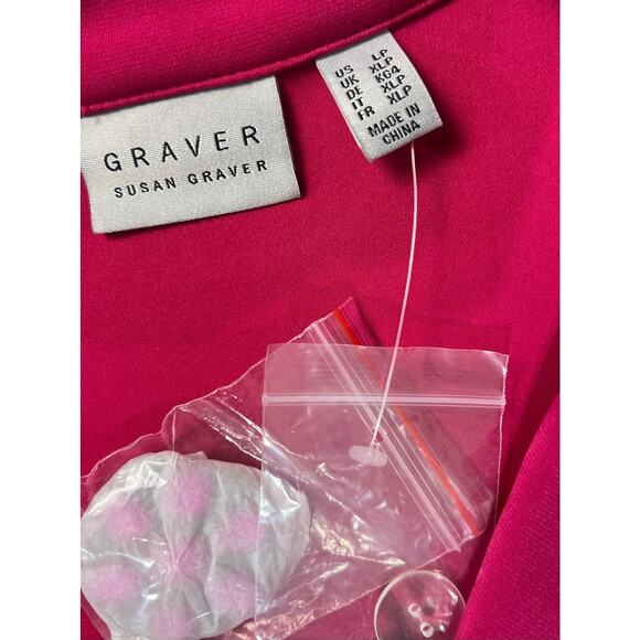 QVC Susan Graver PETITE LK Fusion Double-Breasted Blazer NWT FUSHSIA SIZE LP - Picture 6 of 10